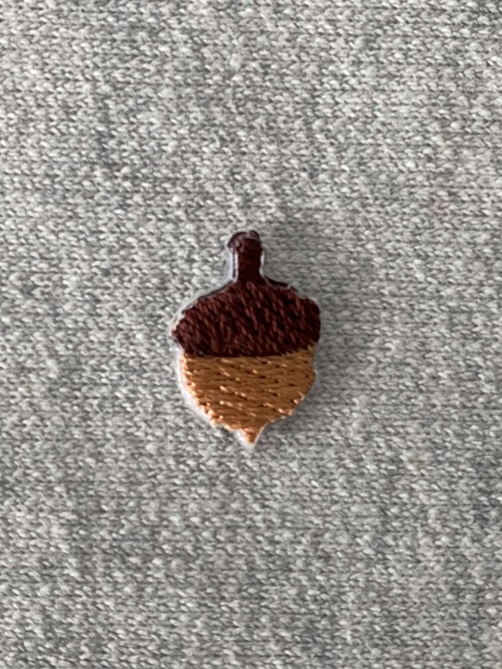 1 Embroidered Tiny Acorn Iron-on Patch 1.3cm x 1.8cm